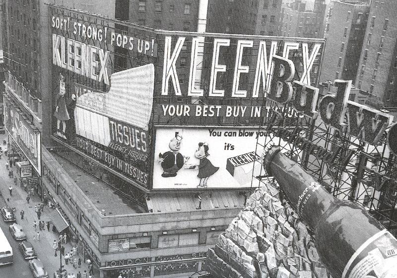 1950's Postcard Puzzle Time Square Little LuLu Kleenex